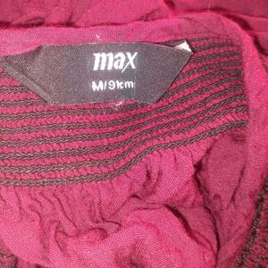 Maroon Embellished Neckline T Shirt