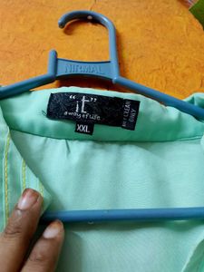 Pakistani Style Green Embroidered Tunic Top