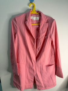 Pink Casual Blazer