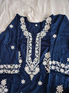 Embroidered Kurta Plazzo Set