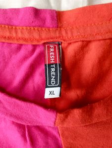 FreshTrend Store Pink &amp; Orange Women&#39;s T-shirt