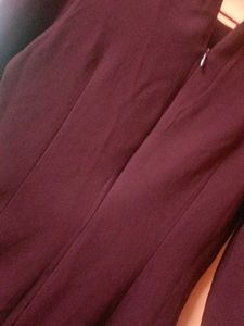 Burgundy Long Sleeve Dress