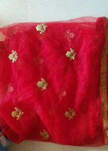 Red Embroidered Lehenga Choli Set