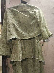 Green Floral Dress with Jacket