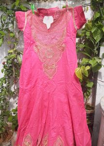 Pink Embroidered Kurti