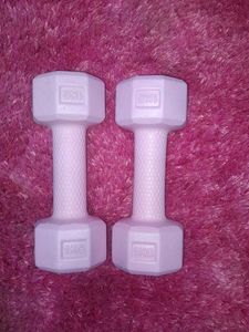 cutesy pintrest pink dumbell