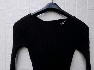 New with tag Pinterest Chic Black Cutout Knit Top