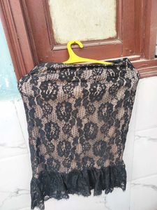 Elegant Black Lace Skirt