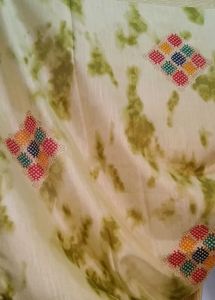 Tie-Dye Saree with Embroidery
