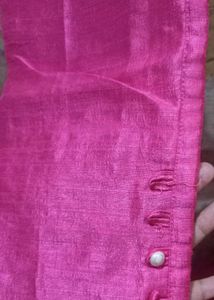 Pink Silk Blend Pants