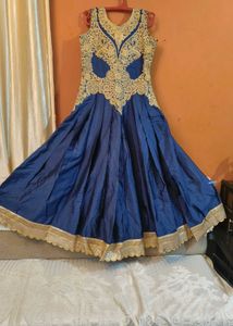 PRICE DROP:SHAADI SPECIAL BLUE & GOLD ETHNIC GOW