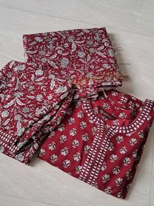 SingleKurta+2Set Combo🍓✨️💗🦋