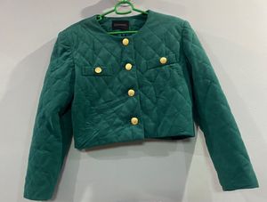 Vintage Emerald Green Quilted Jacket
