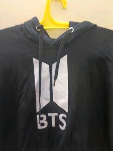 Cropped BTS hoddie.