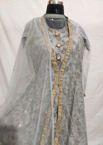 Beautiful Shrug Pattern Gown