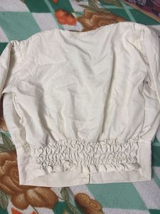 Elegant White satin zara Shirt
