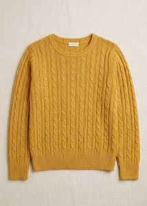 Mustard Cable Knit Sweater