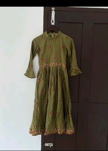 Green Anarkali Kurti For Women