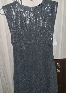 ZARA Sparkling Sequin Mettalic Party Dress