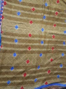 Daily Wear Saree With Little Patch Work