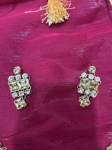 Heavy Stone Work Set With Pendent