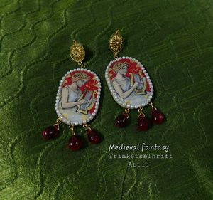 Handmade Medieval Style Clay earrings