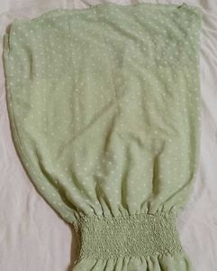 Green Polka Dot Long Dress