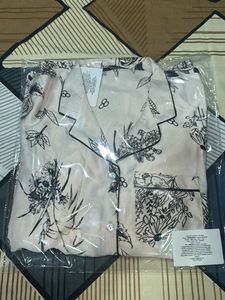 Floral Print Satin Night Suit