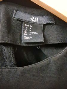 H&amp;M Black Peplum Dress