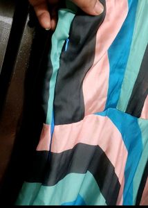 Multi Lining Print Dress For 34 Bust