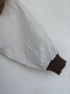 Brown Knit Sweater with Blouse Sleeves