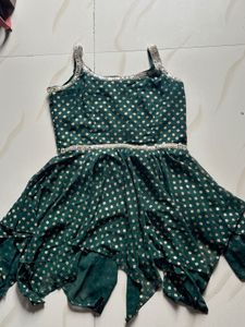 Dark Green Gharara Traditional Wear For Women