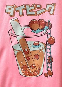 Pink Graphic T-Shirt / Japanese Boba