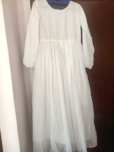 Elegant White Maxi Dress (Free Gift Included)