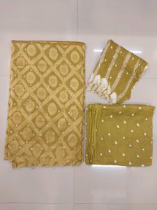 Silk Bandhej Dress Materials