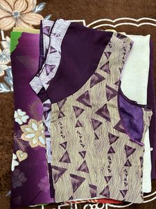 purple colour saree with blouse