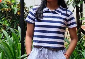 Sailor Style Top ( striped )