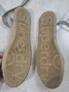 Superdry Genuine Branded Silver Strappy Sandals