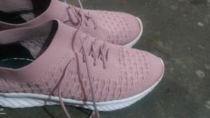 Pink Knit Sneakers