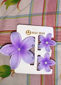 2-Flower Hair Clip Set