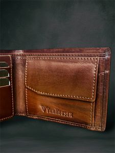 Van Heusen Genuine Leather Wallet Men&#39;s Wooden Box