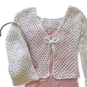 Crochet Tie Front Cardigan