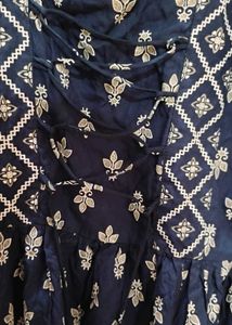 Navy Blue Printed Top
