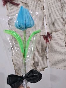 Single Blue Tulip Handmade