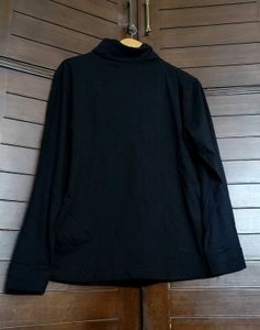 Donnay Men Black Cotton long neck Tshirt