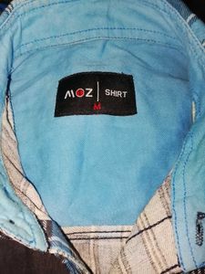 It&#39;s New Blue Plaid Flannel Shirt Size Medium