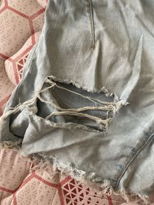 Distressed Denim Shorts