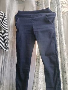 Navy Blue Top With Jeggings Combo