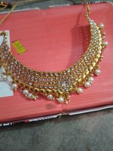 Elegant Kundan & Pearl Choker Necklace
