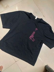 Graphic Print Black T-Shirt